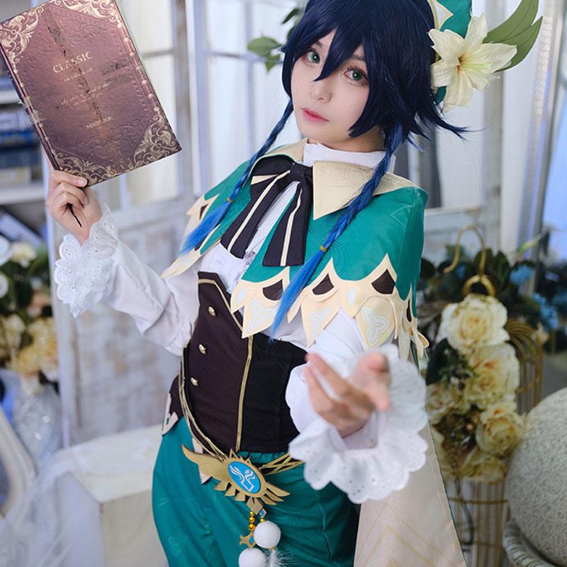 Game Genshin Impact Venti Cosplay Costume