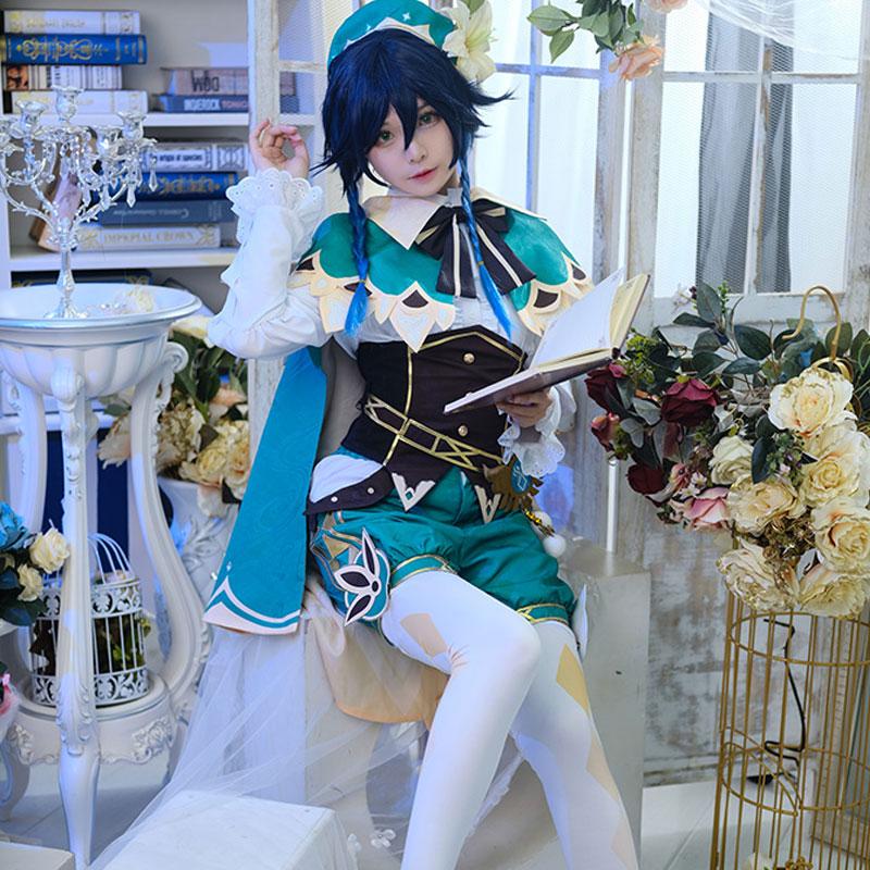 Game Genshin Impact Venti Cosplay Costume