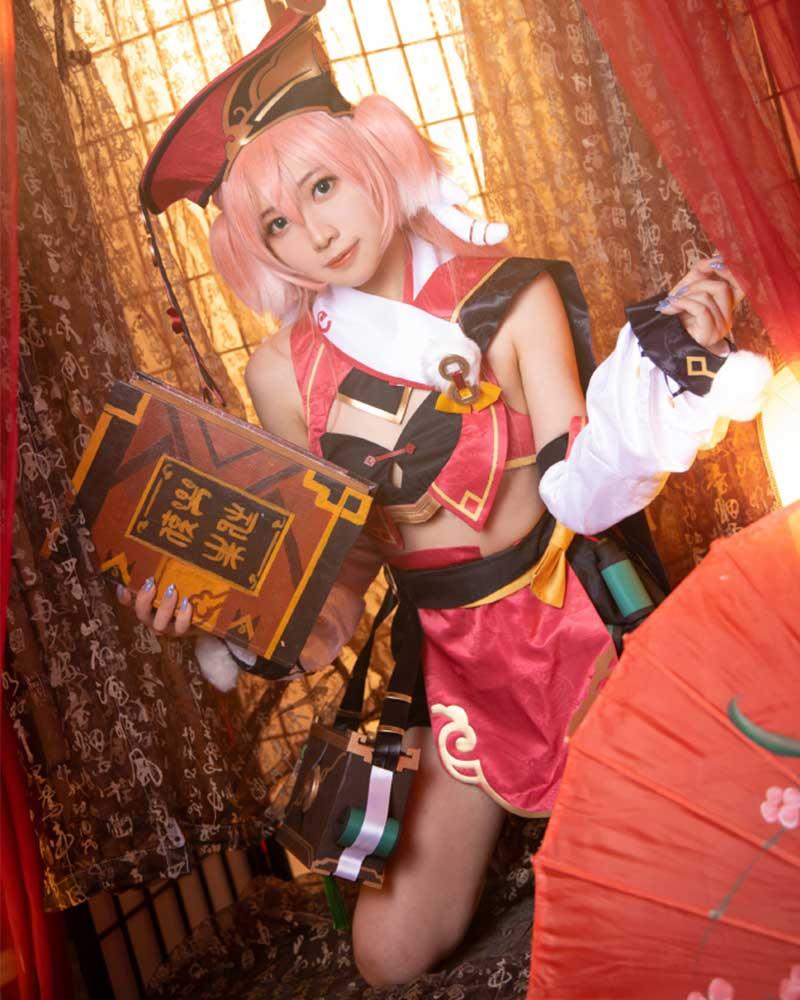 Game Genshin Impact Yanfei Cosplay Costume