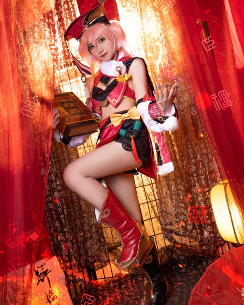 Game Genshin Impact Yanfei Cosplay Costume