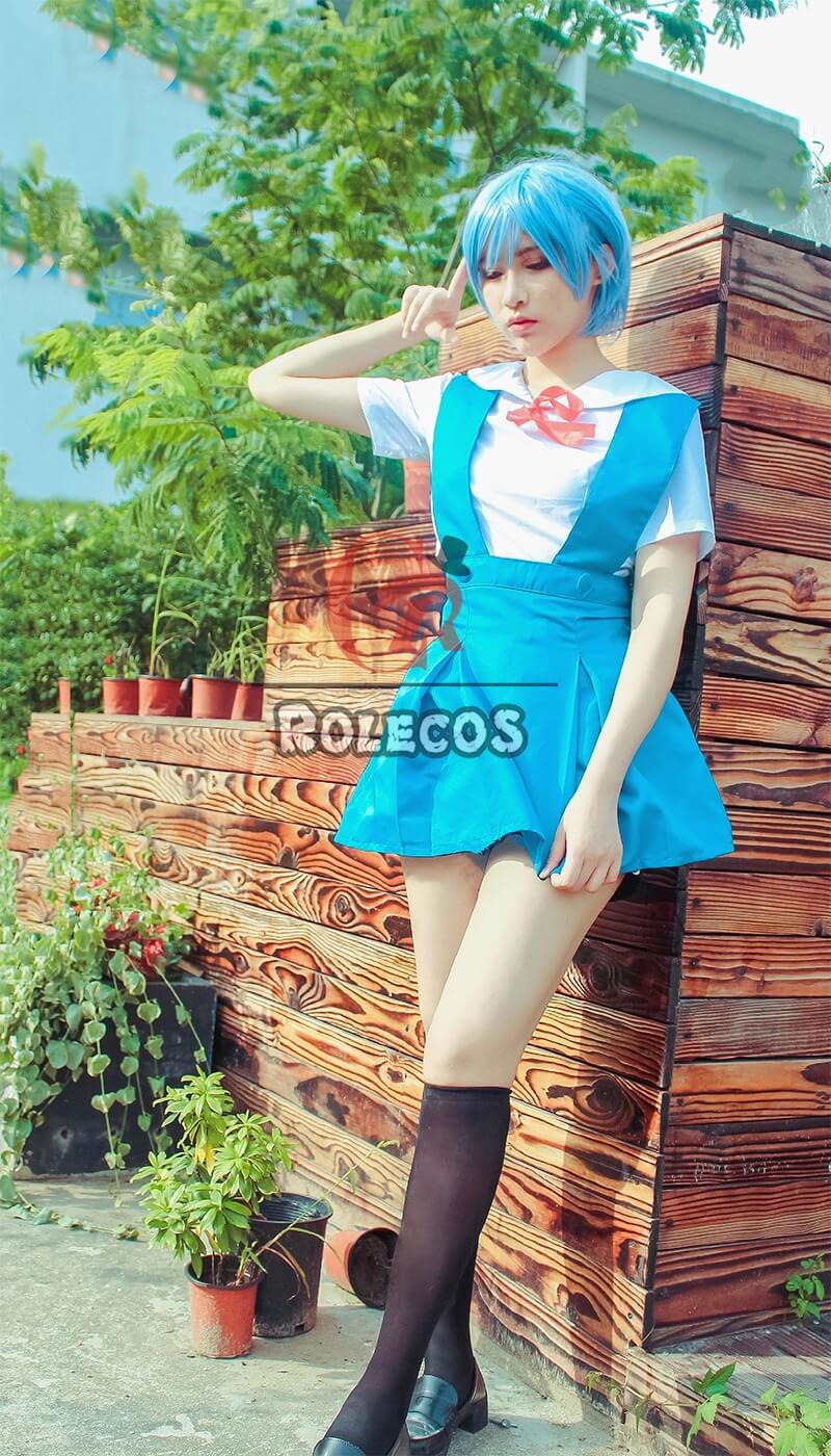 Asuka Soryu Langley EVA Cosplay Costumes Lovely Uniform Dress