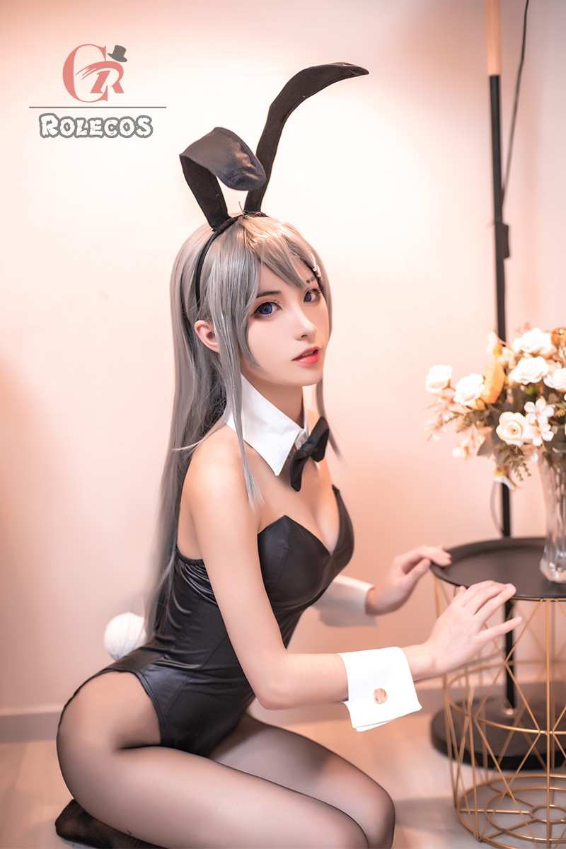 Seishun Buta Yarou wa Bunny Girl Senpai no Yume wo Minai Sakurajima Mai Bunny girl Cosplay Costume