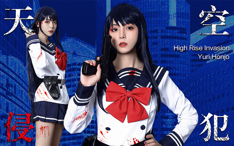 High-Rise Invasion Yuri Honjou School Uniform Cosplay Costume