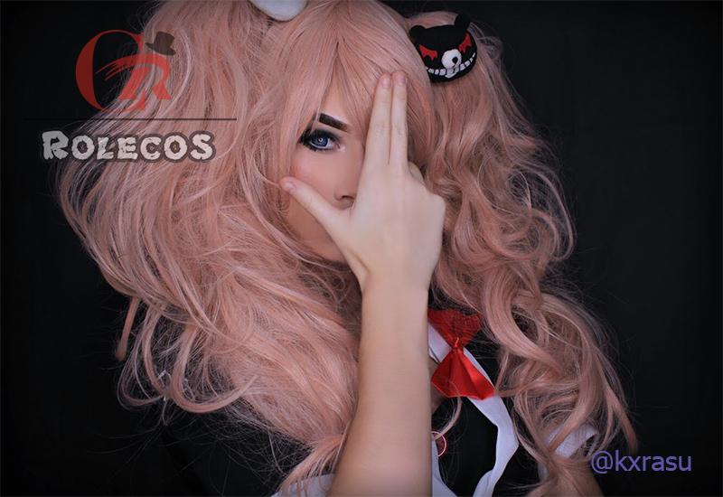Danganronpa: Trigger Happy Havoc Enoshima Junko Pink Long Cosplay Wig